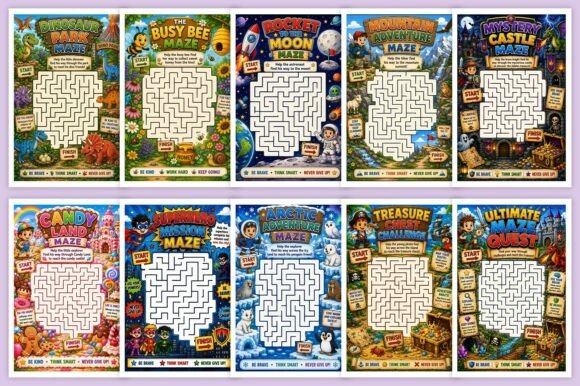 Maze Puzzle Book for Kids: Develop Logic, Focus, and Fine Motor Skills - Image 2