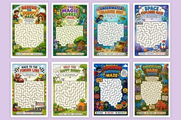 Maze Puzzle Book for Kids: Develop Logic, Focus, and Fine Motor Skills - Image 3
