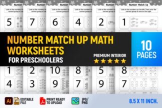 latihan matematik prasekolah padankan nombor