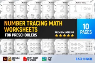 Preschooler Number Tracing Worksheets